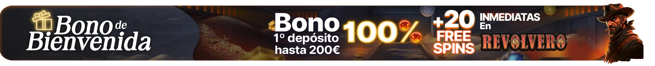 ¡Disfruta de tu bono de bienvenida + 20 Free Spins!