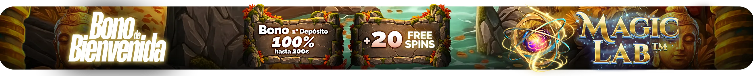 ¡Disfruta de tu bono de bienvenida + 20 Free Spins!