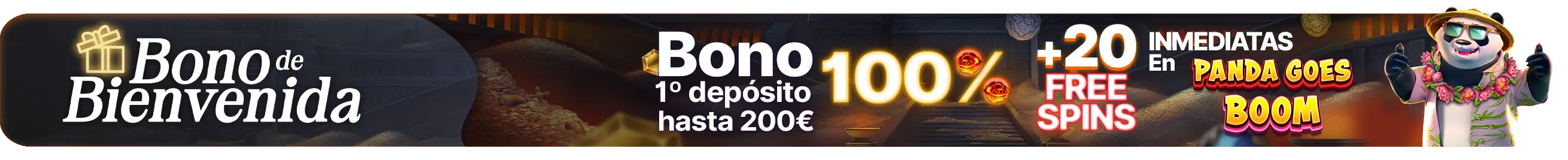 ¡Disfruta de tu bono de bienvenida + 20 Free Spins!