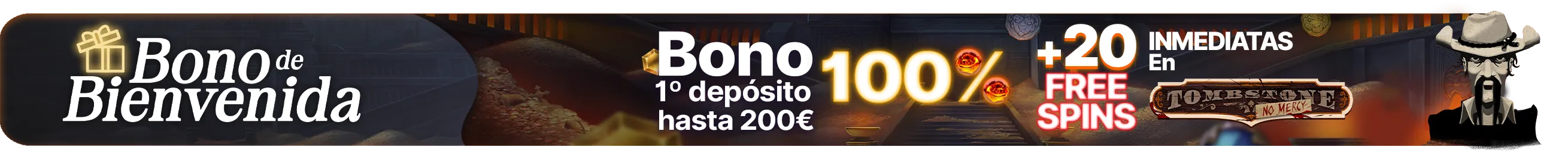 ¡Disfruta de tu bono de bienvenida + 20 Free Spins!